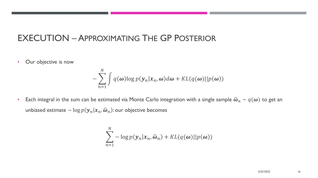 execution a pproximating t he gp p osterior 2