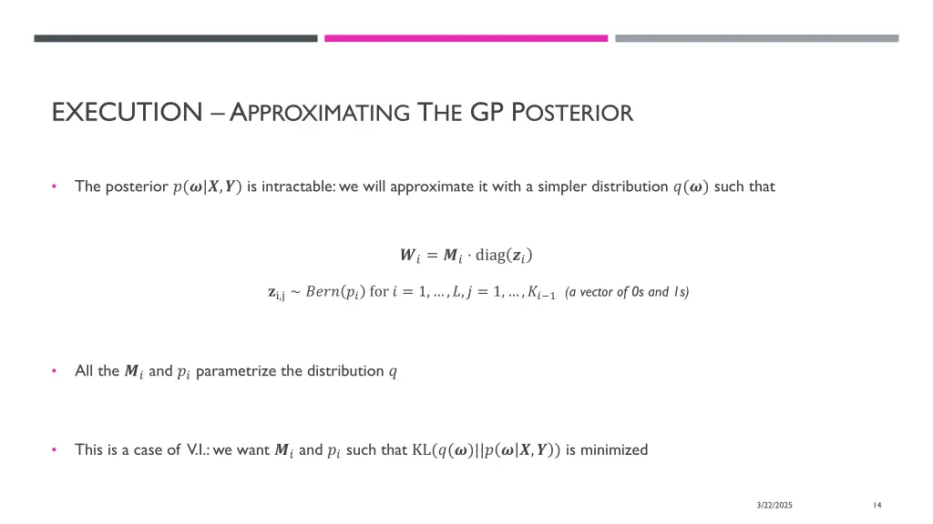 execution a pproximating t he gp p osterior