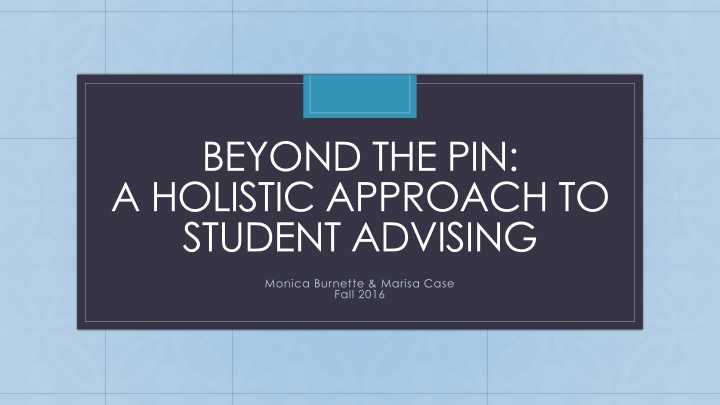 beyond the pin a holistic approach to student