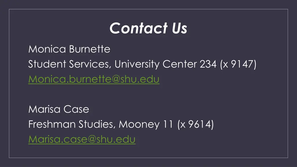 contact us