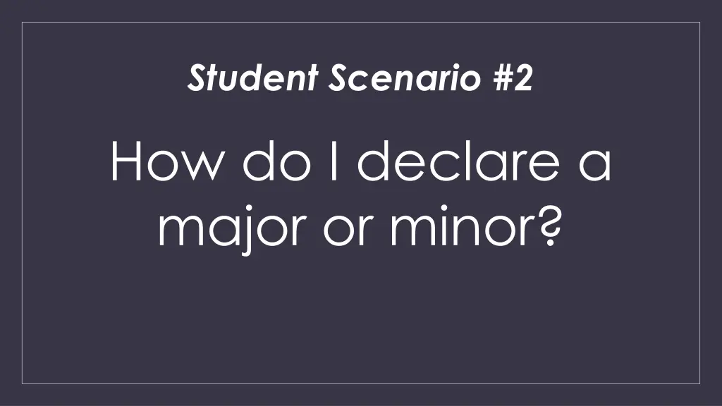 student scenario 2