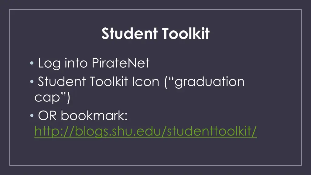 student toolkit