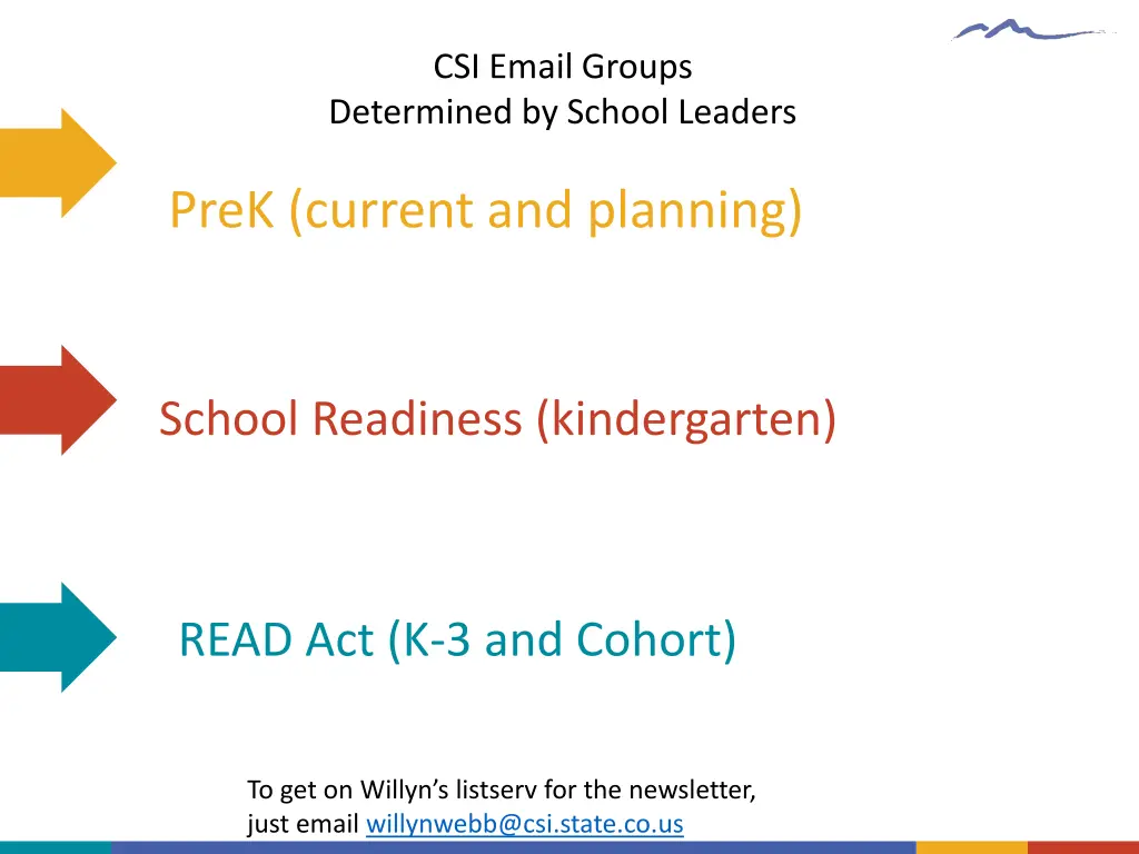 csi email groups determined by school leaders