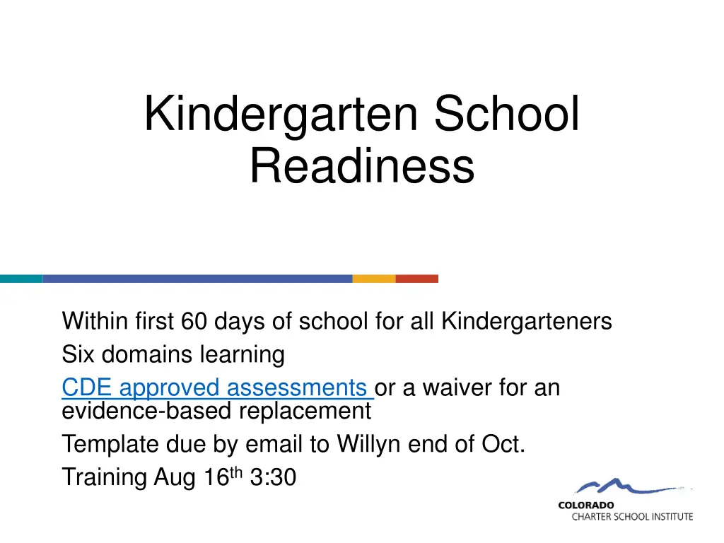kindergarten school readiness