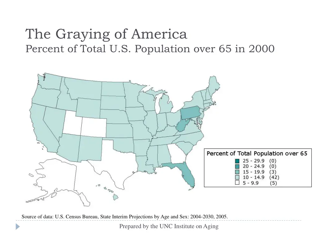 the graying of america percent of total