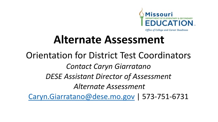 alternate assessment orientation for district