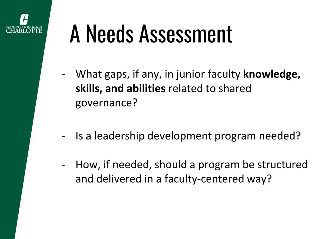 a needs assessment