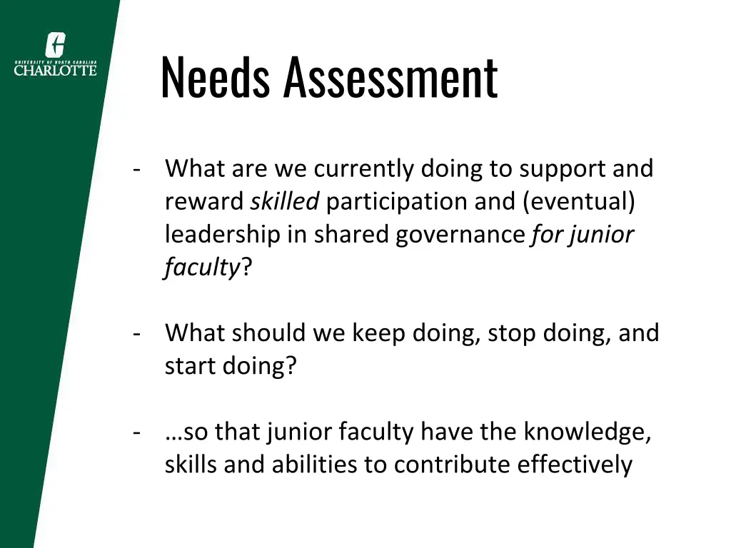 needs assessment