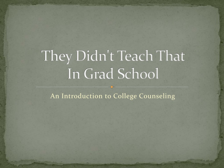 they didn t teach that in grad school