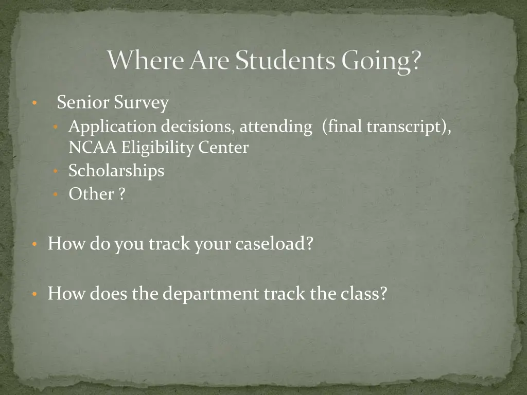 where are students going