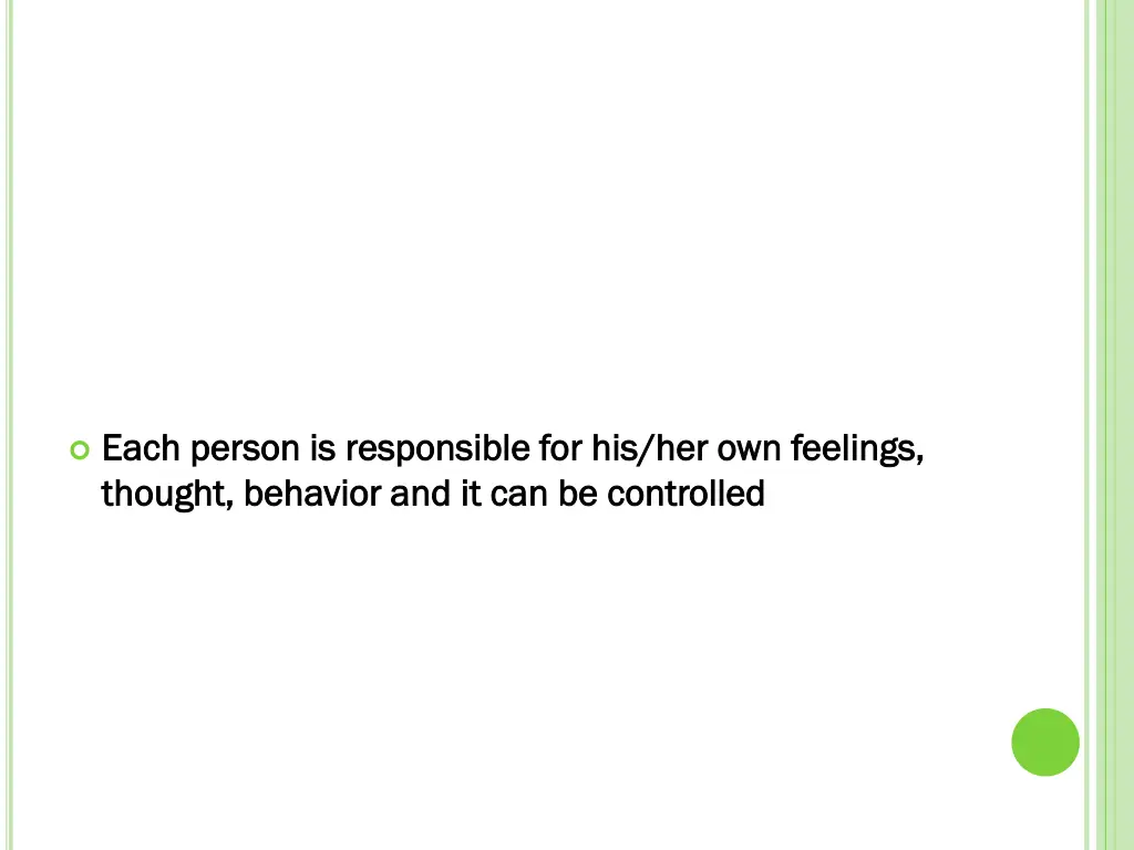 each person is responsible