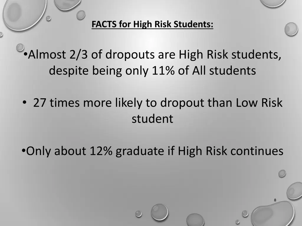 facts for high risk students