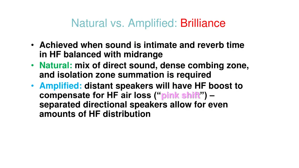 natural vs amplified brilliance