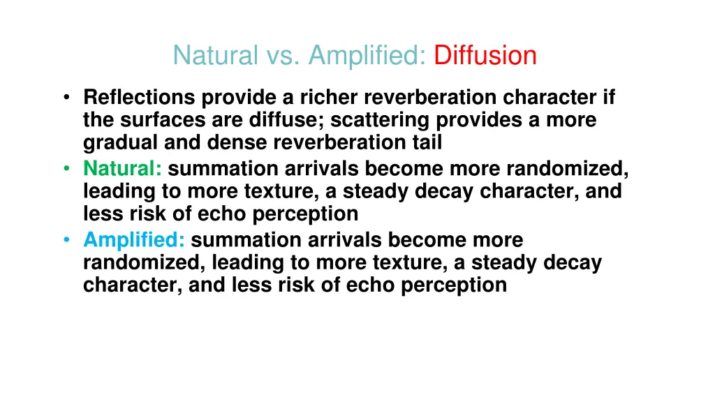natural vs amplified diffusion