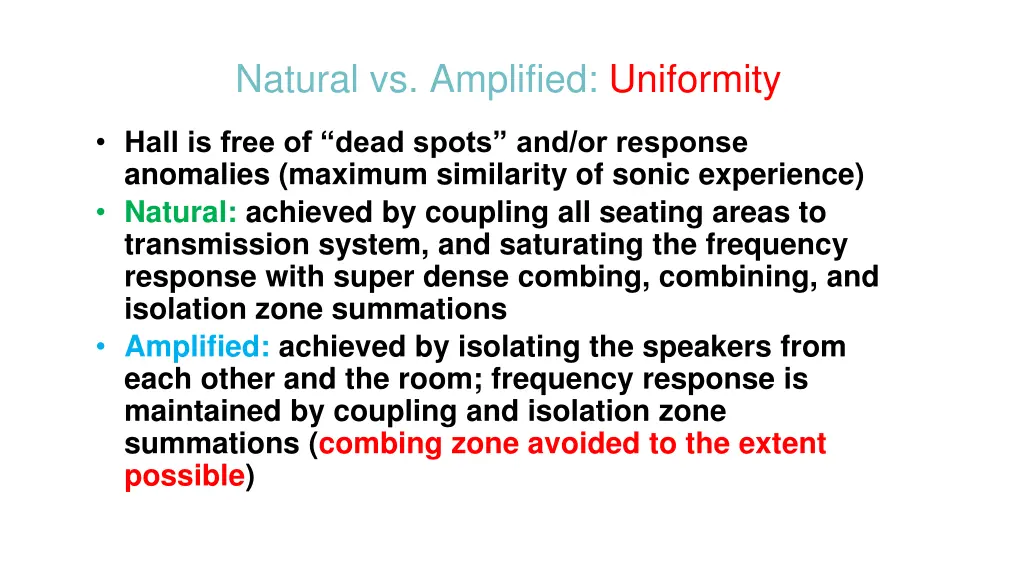 natural vs amplified uniformity