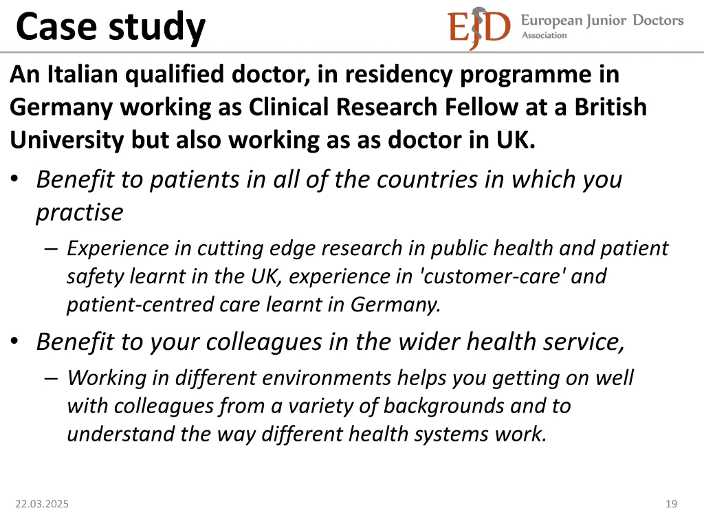 case study an italian qualified doctor 2