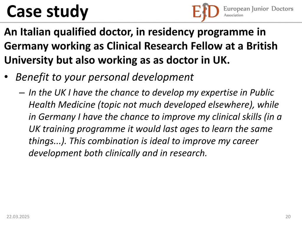 case study an italian qualified doctor 3