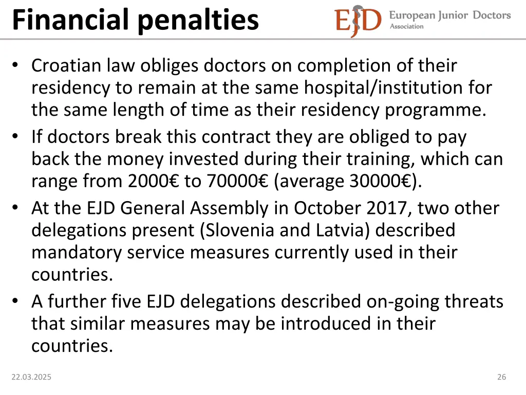 financial penalties