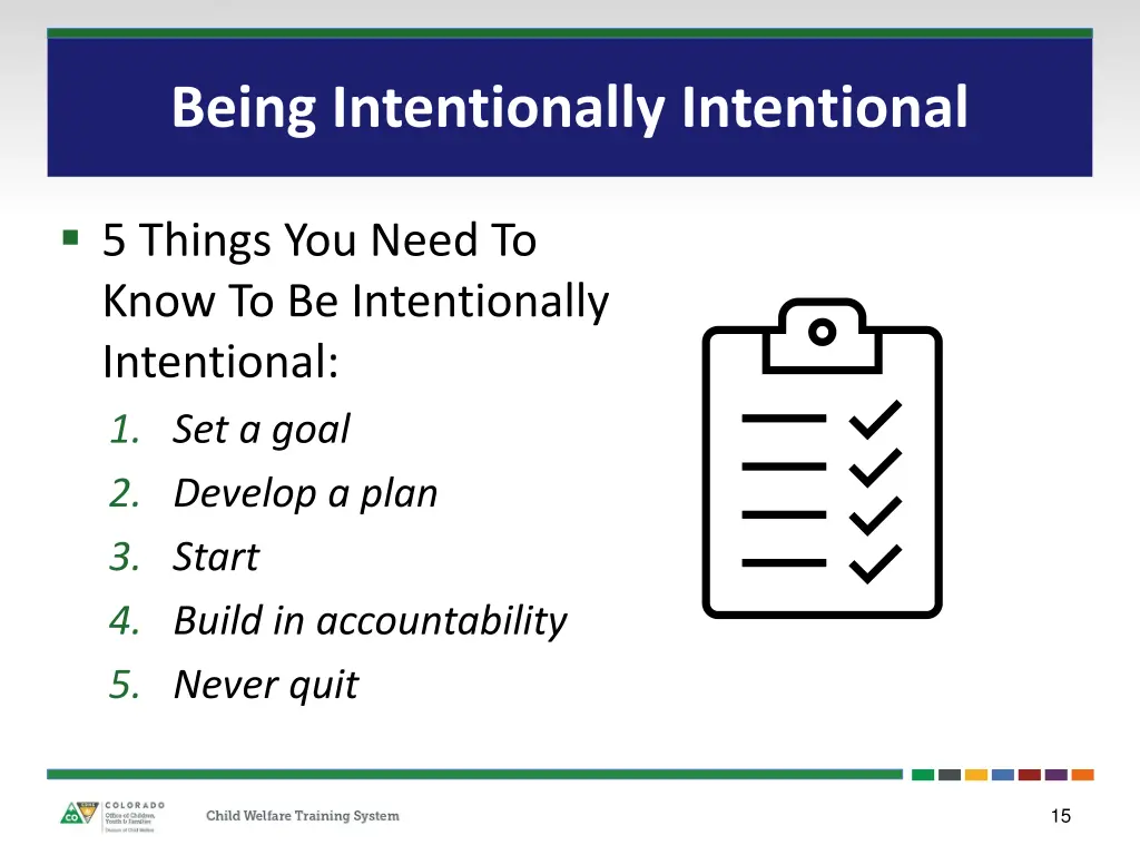being intentionally intentional