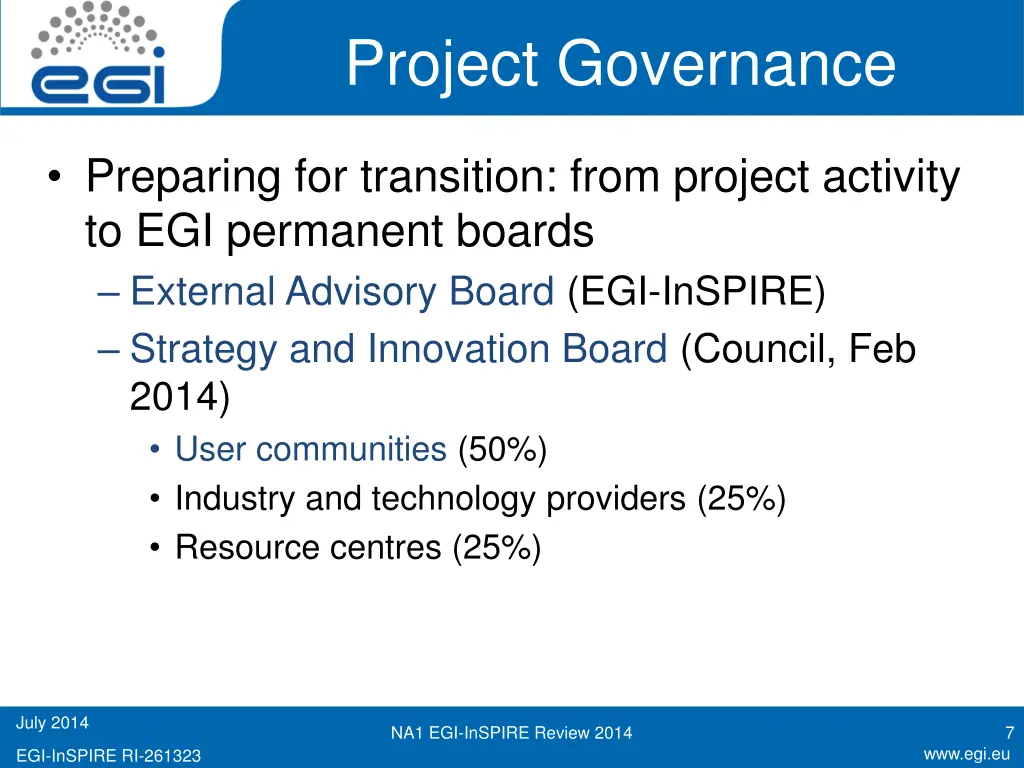 project governance