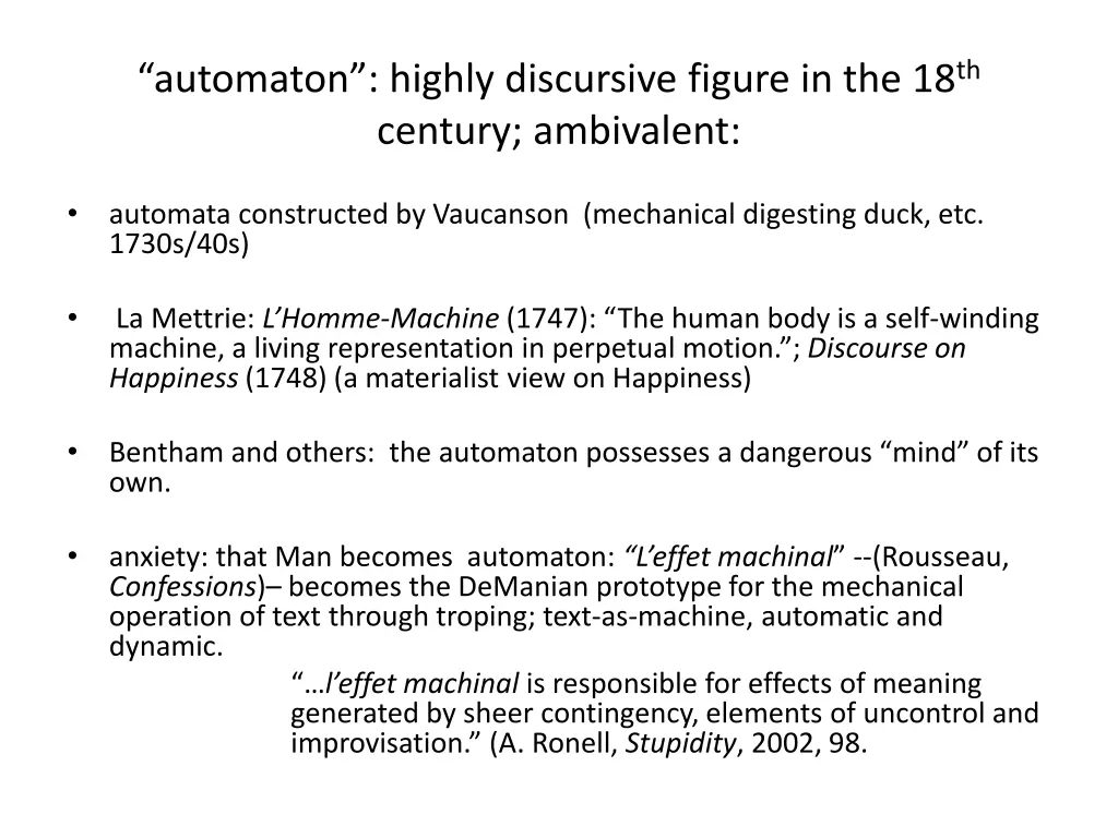 automaton highly discursive figure