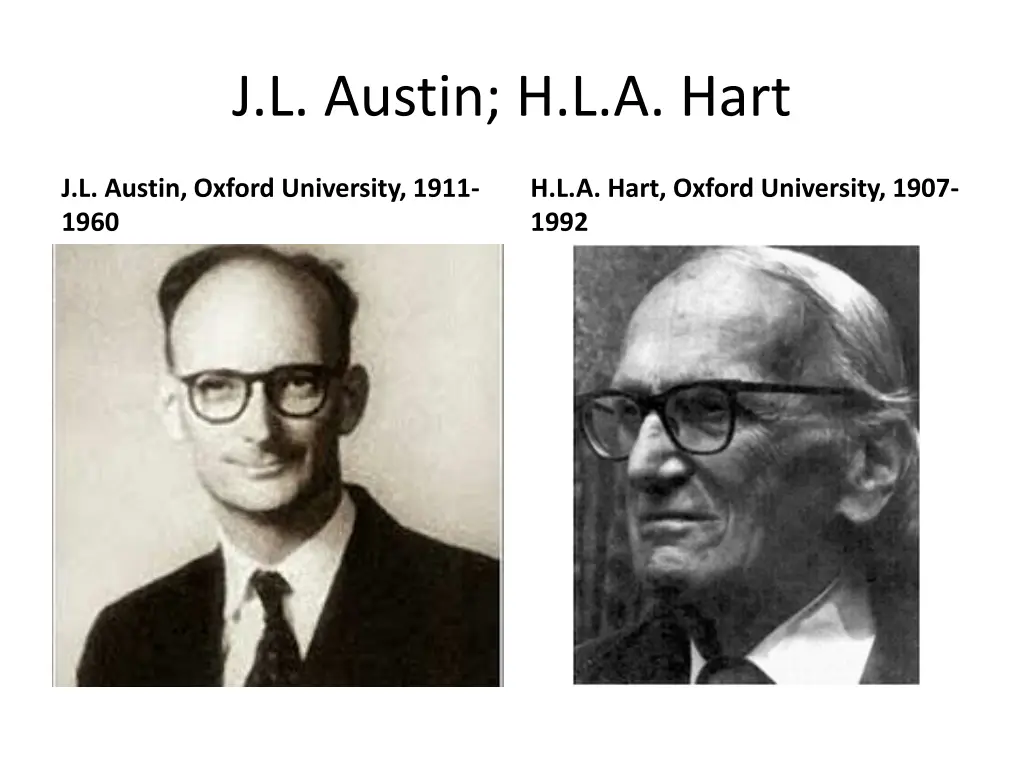 j l austin h l a hart