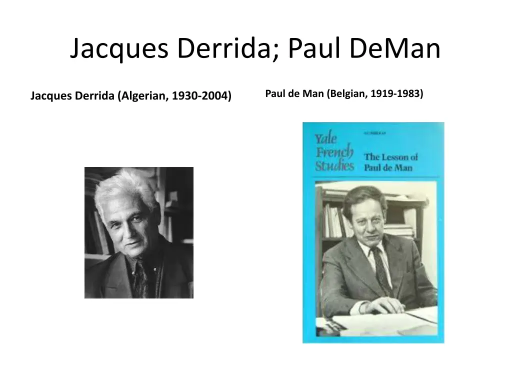 jacques derrida paul deman