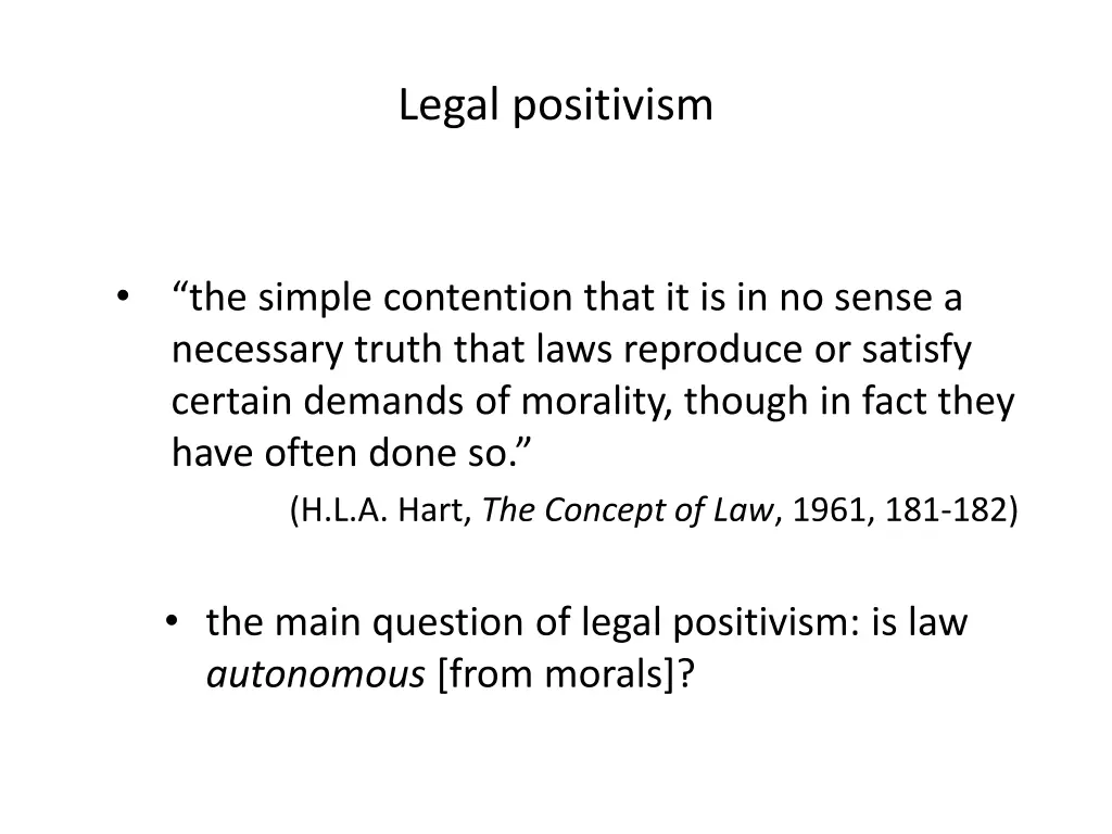 legal positivism