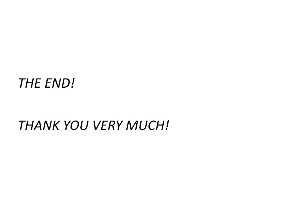the end