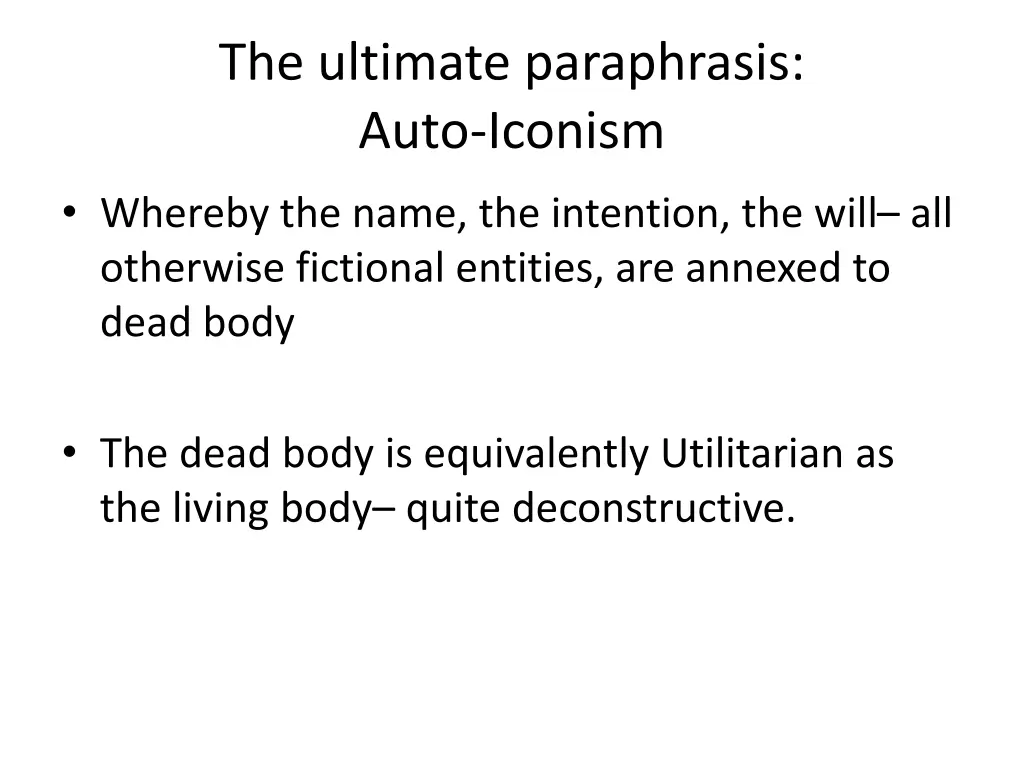the ultimate paraphrasis auto iconism