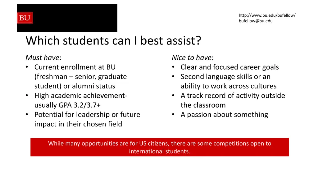 http www bu edu bufellow bufellow@bu edu 4