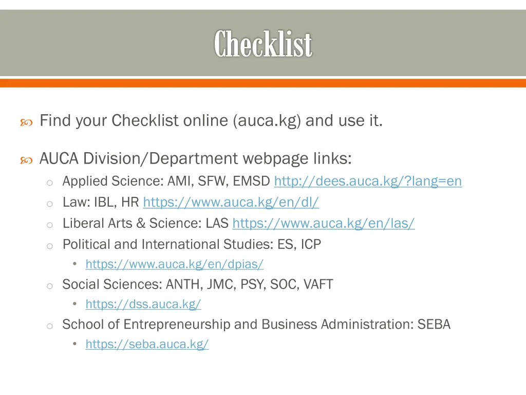 checklist