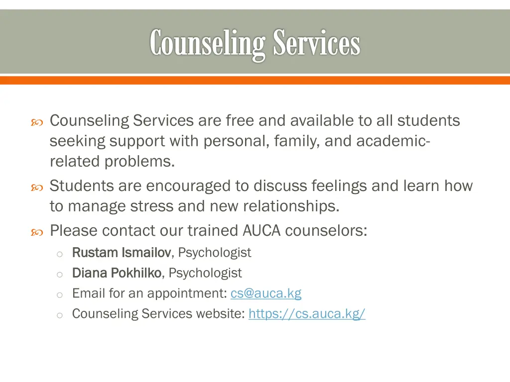 counseling services