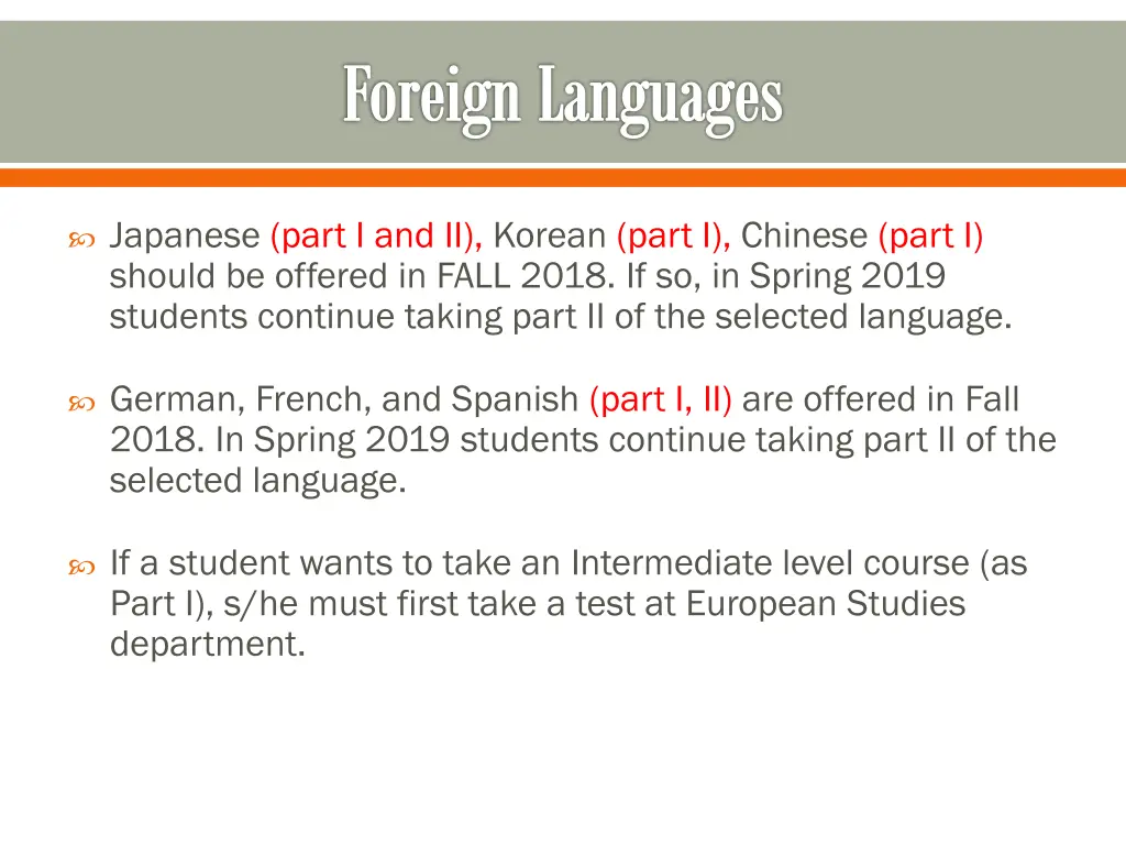 foreign languages