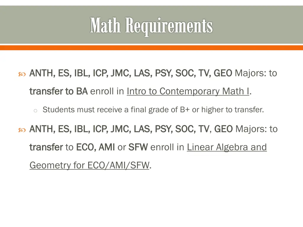 math requirements 2