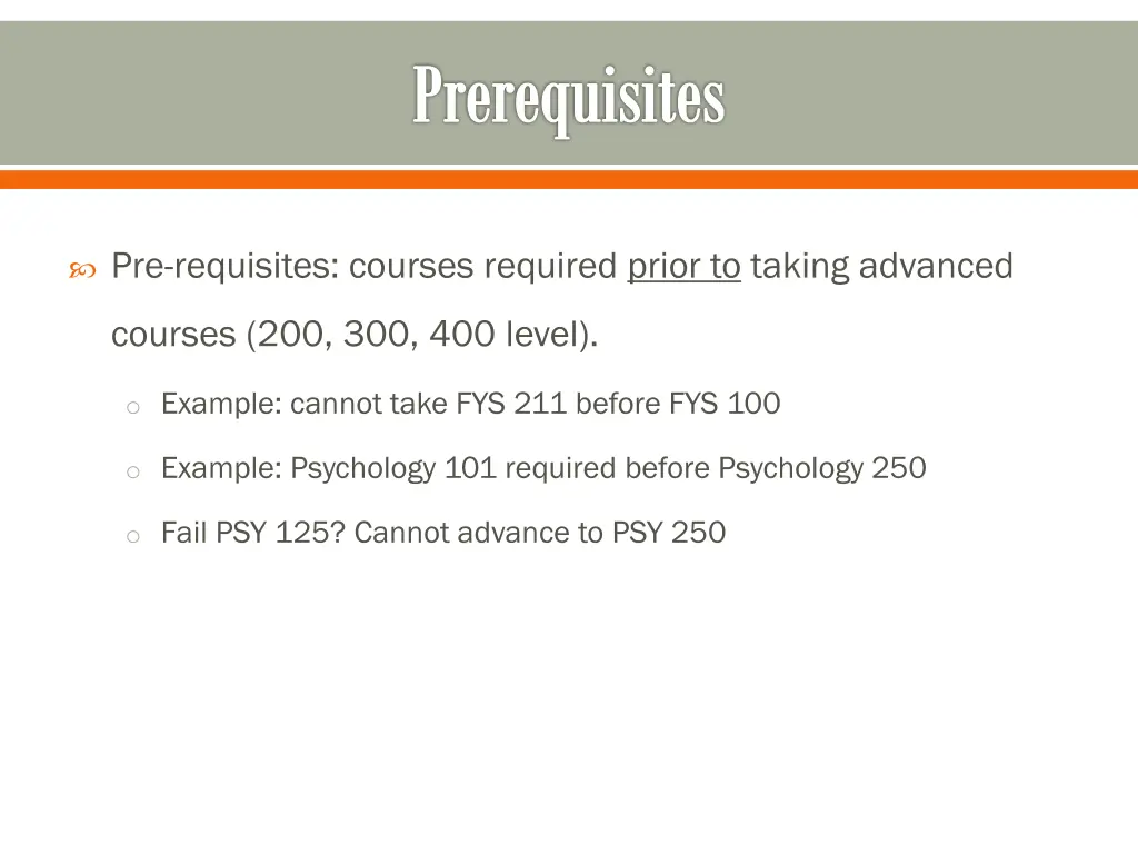 prerequisites