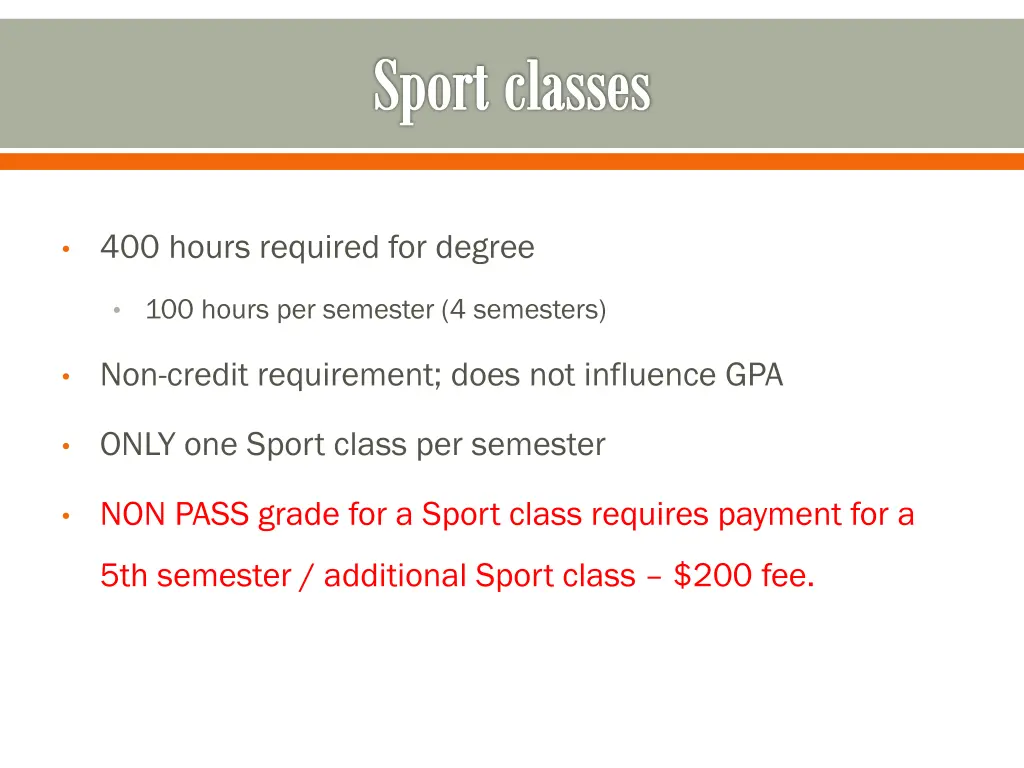 sport classes