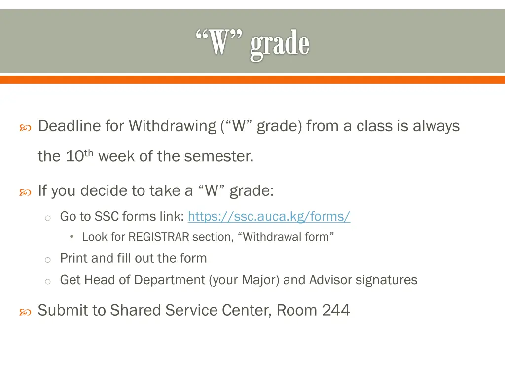w grade