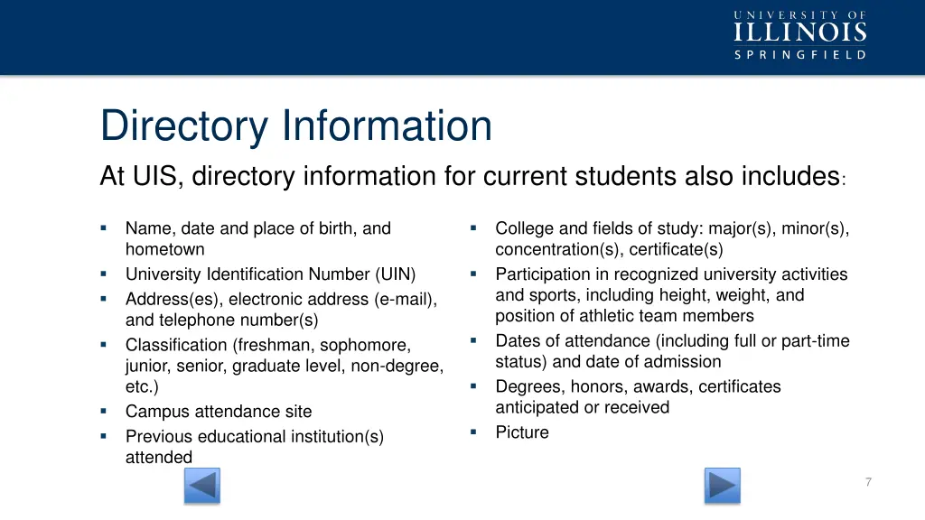 directory information at uis directory