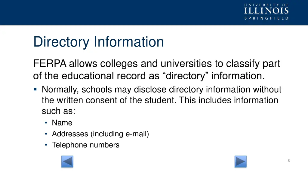 directory information