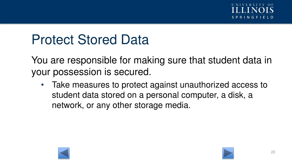 protect stored data