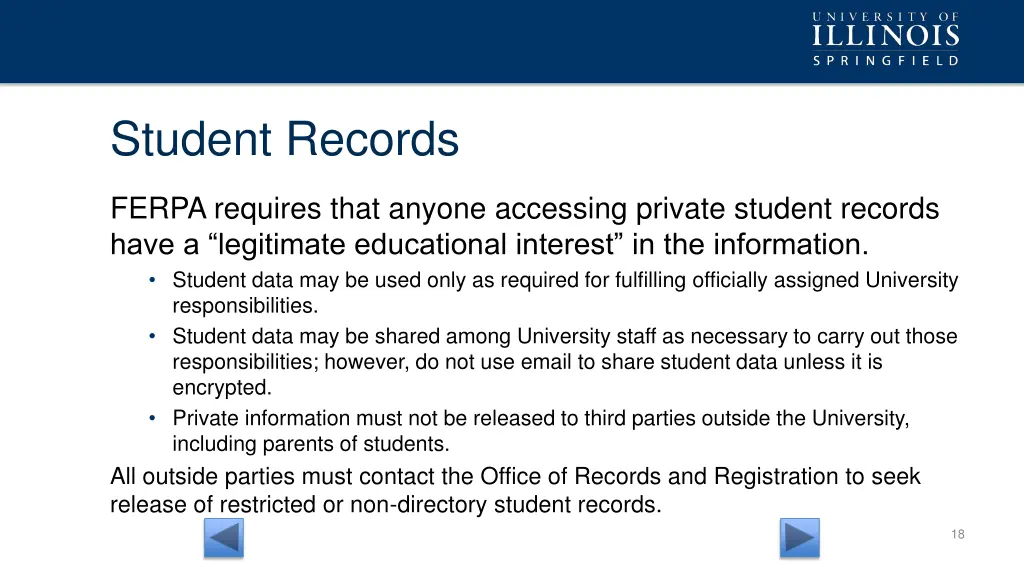 student records