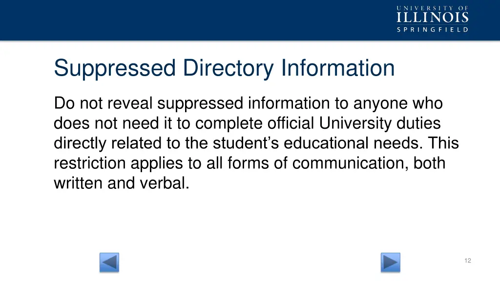 suppressed directory information 3