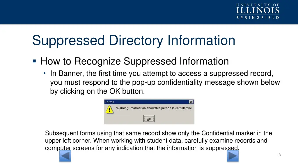 suppressed directory information 4
