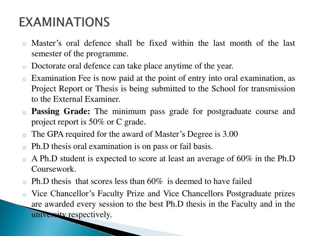 o master s oral defence shall be fixed within