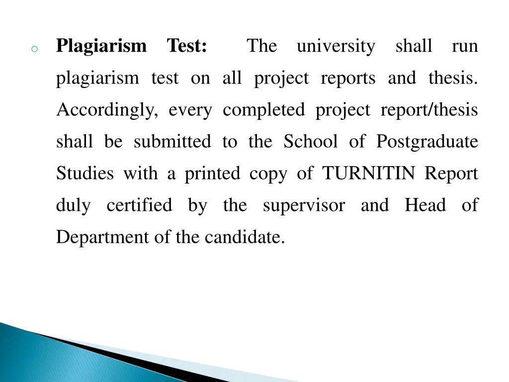 o plagiarism plagiarism test on all project