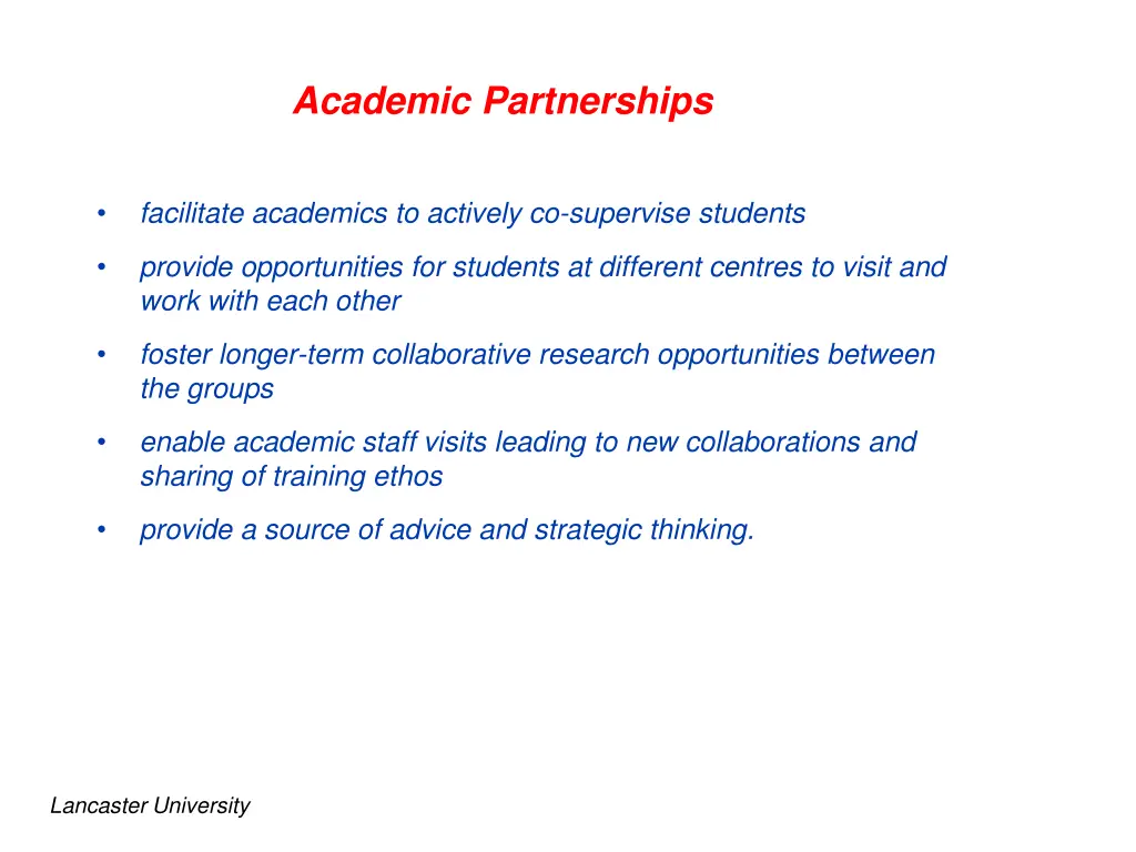 academic partnerships