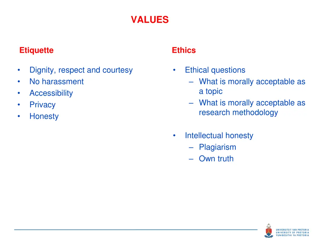 values