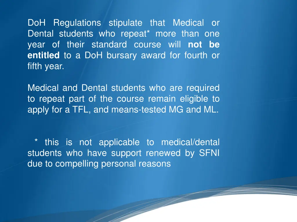 doh regulations stipulate that medical or dental