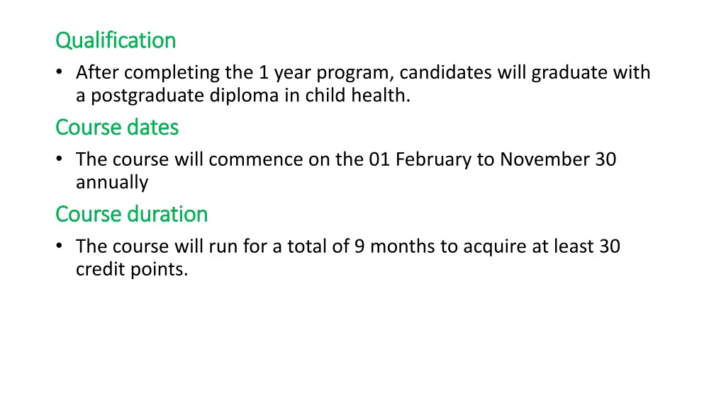 q qualification ualification after completing